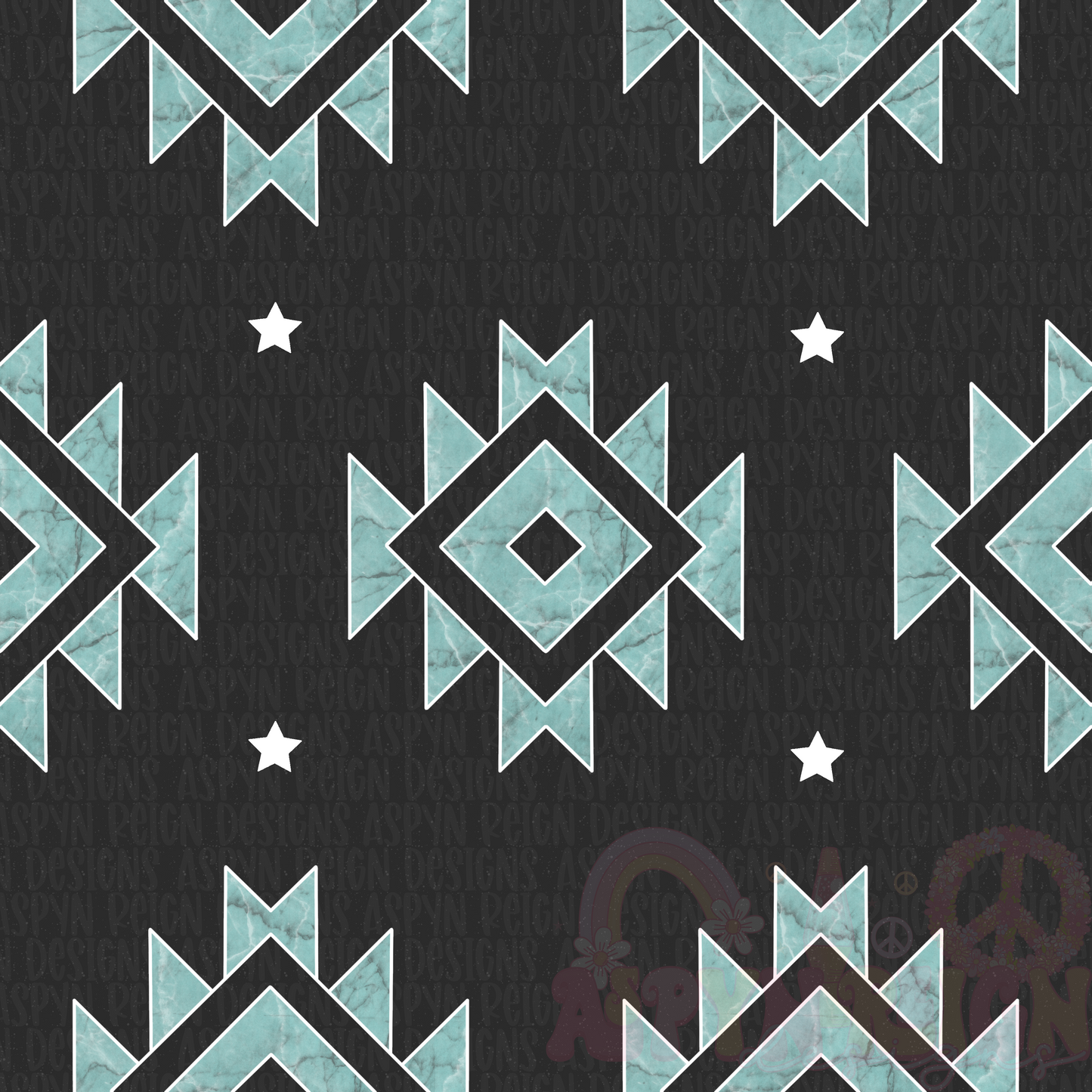 Western Aztec | Turquoise & Black