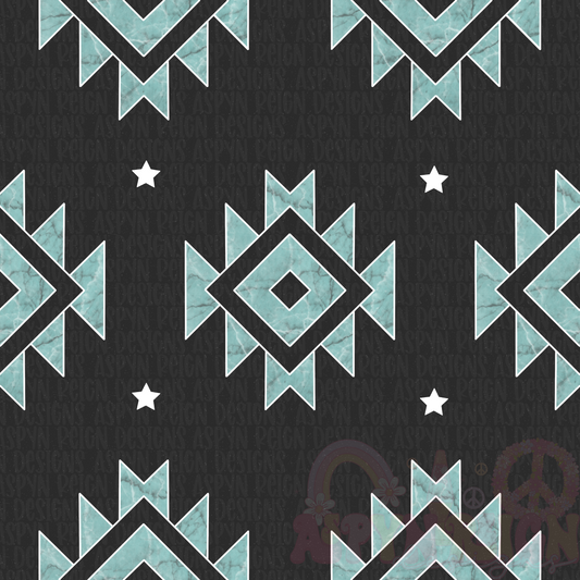 Western Aztec | Turquoise & Black