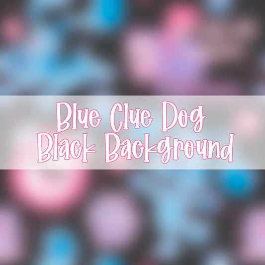 Blue Clue Dog | Black Background