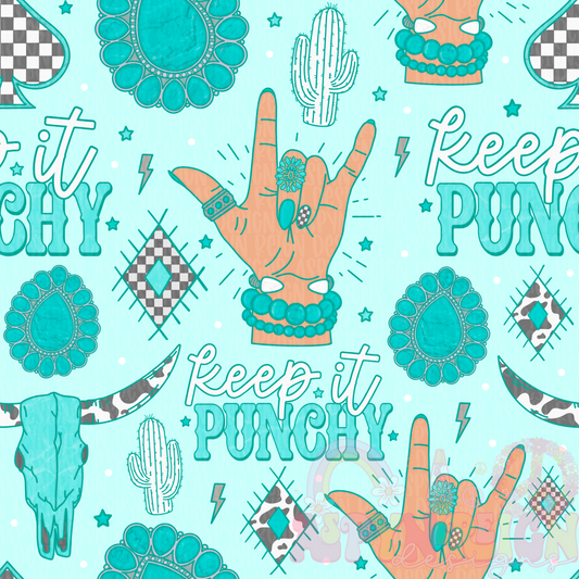 Keep it Punchy | Blue Background