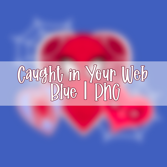 Caught in Your Web Blue | PNG