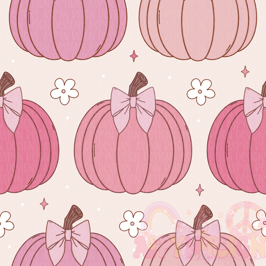 Pumpkins with Bows | Pink Colors