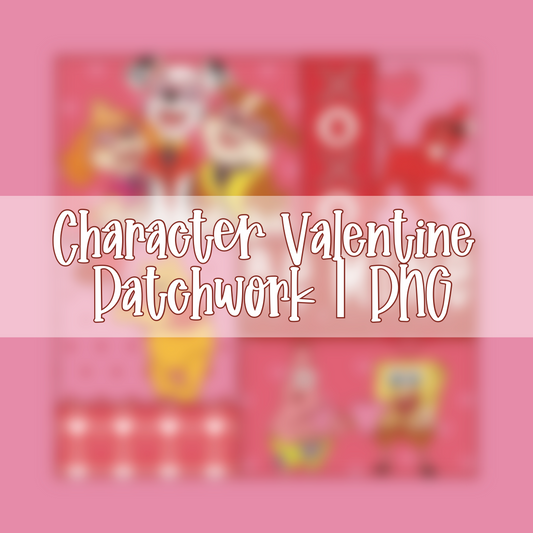 Character Valentines Patchwork | PNG