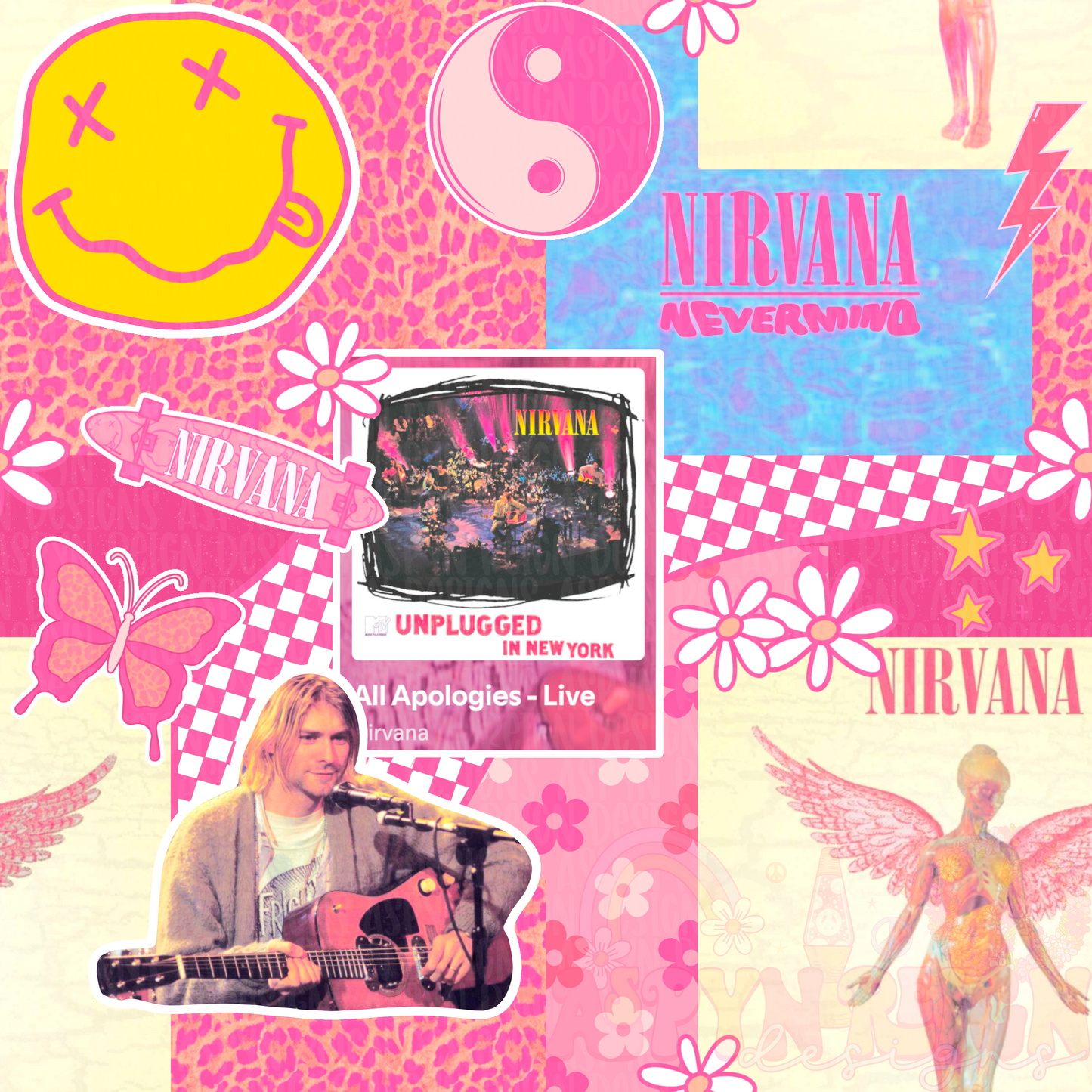 Pink Band Collage