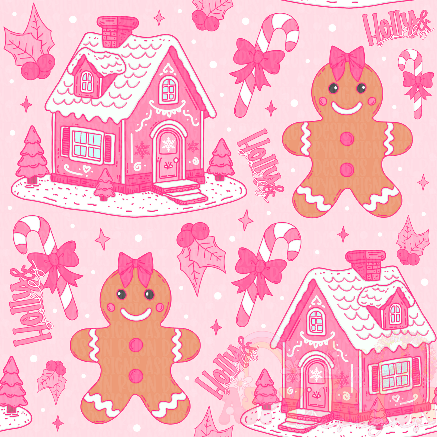 Pink Gingerbread Men