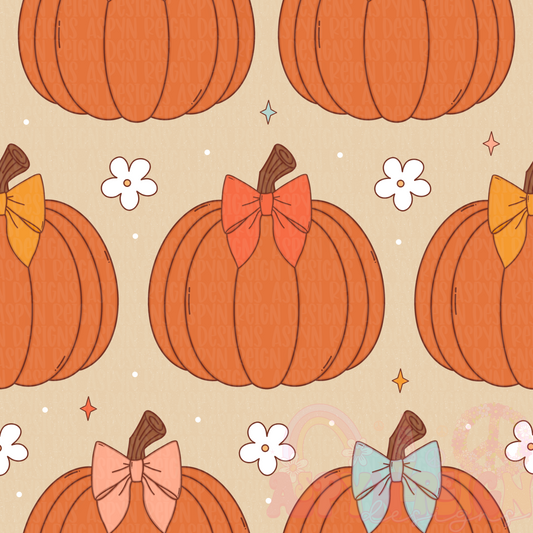 Pumpkins with Bows | Fall Colors