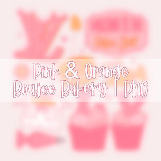 Pink & Orange Boujee Bakery | PNG