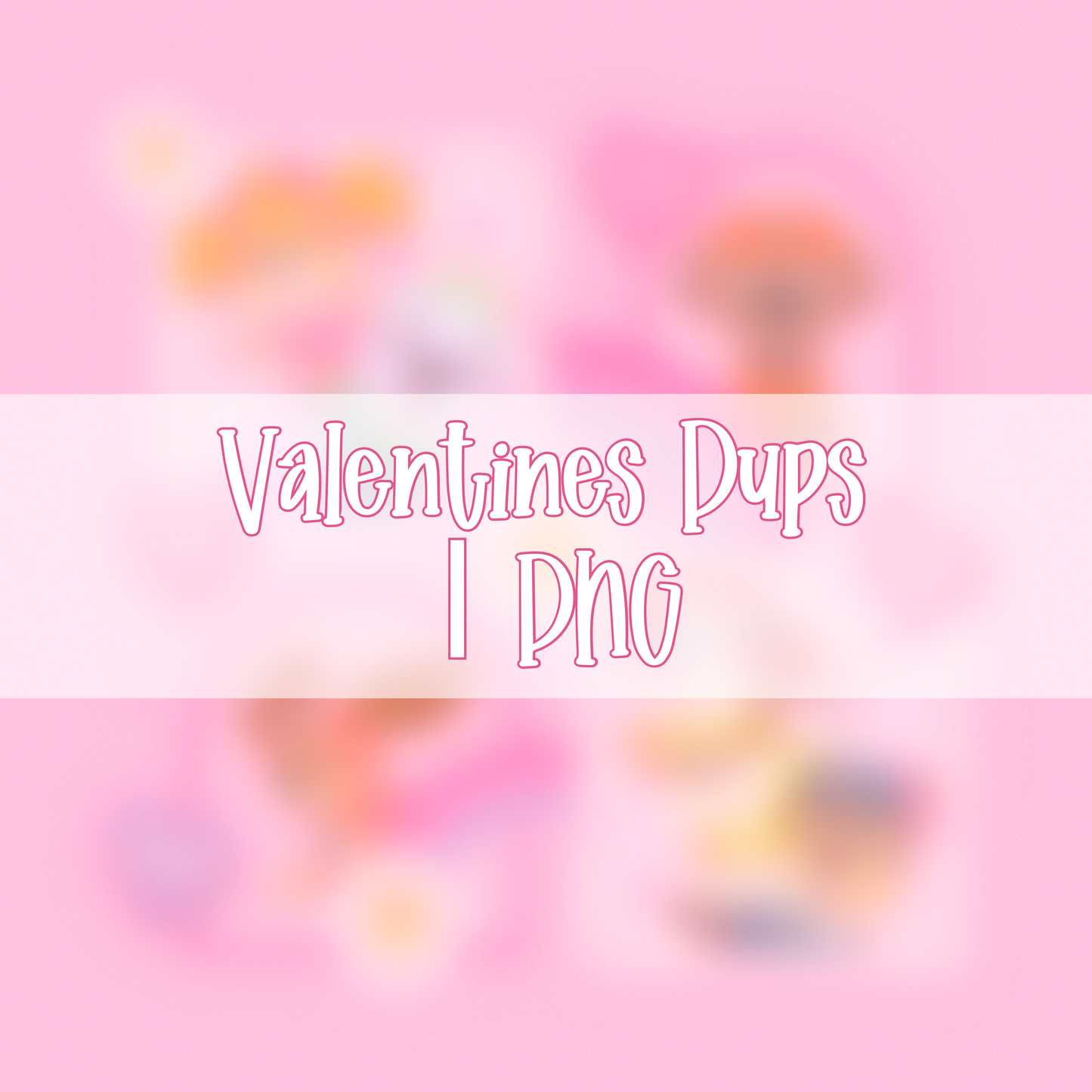 Valentine Pups Polaroids | PNG