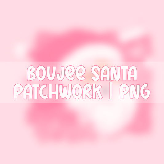 Boujee Santa Patchwork | PNG