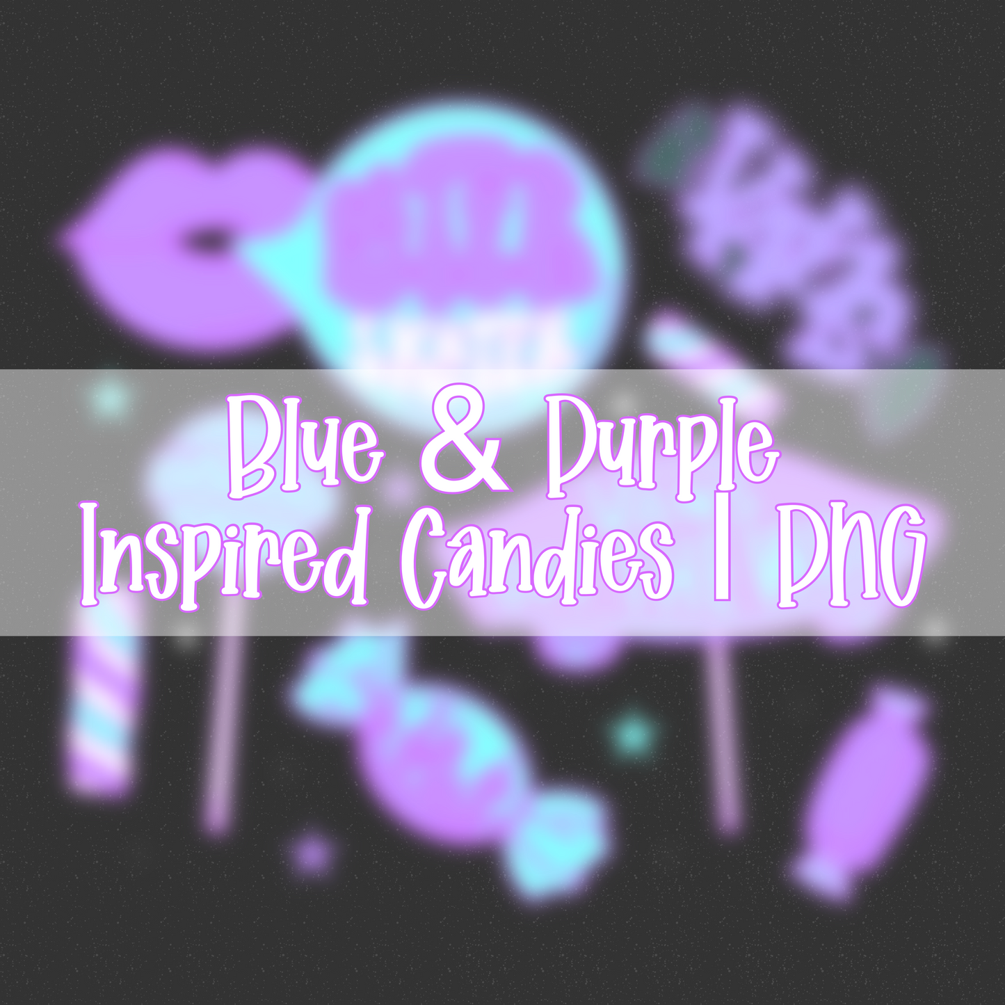 Blue & Purple Skater Inspired Candies | PNG