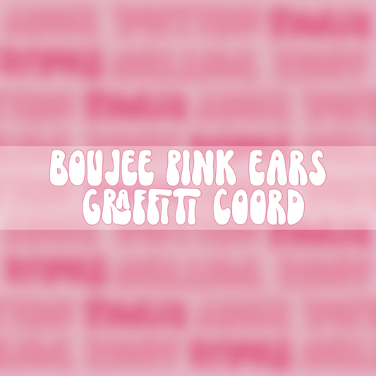 Boujee Pink Ears Graffiti Coord