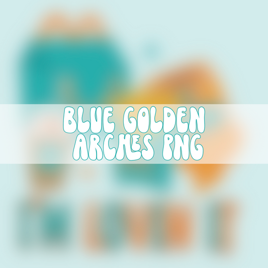 Blue Golden Arches | PNG