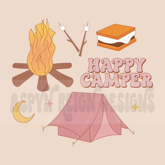 Pink Happy Camper | PNG