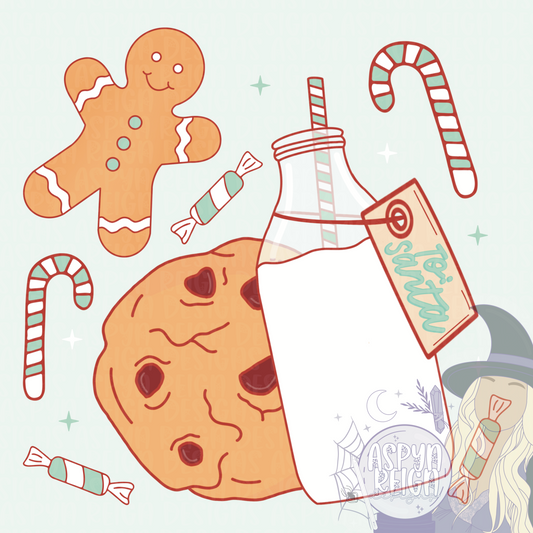 Cookies for Santa - Blue | PNG