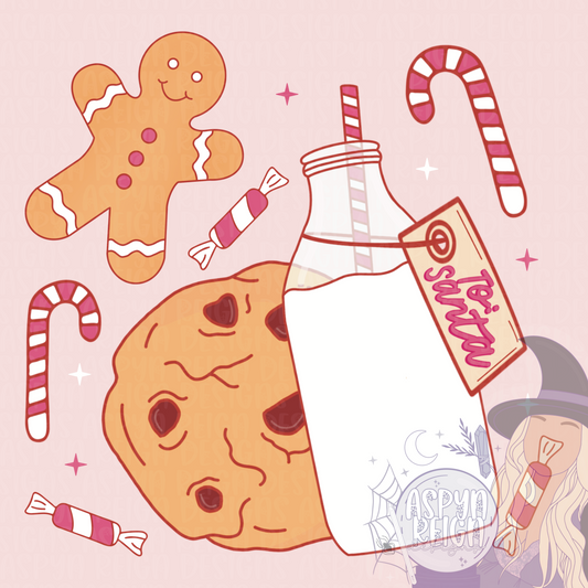 Cookies for Santa - Pink | PNG